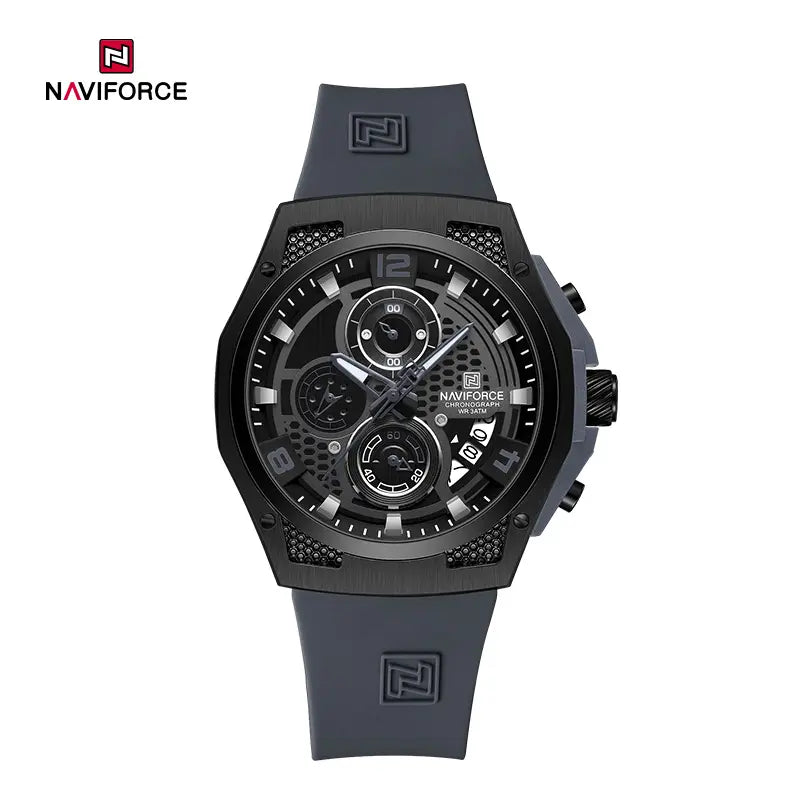 NAVIFORCE NF8051T B/B/GY Trendy Fashion Men’s Watch