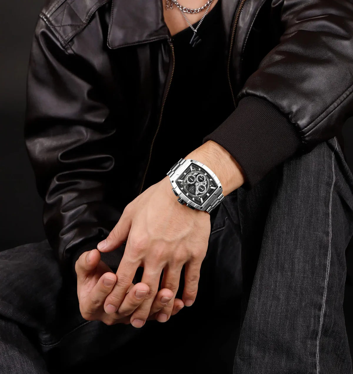 NAVIFORCE NF8066 S/B/S Men’s Fashion Sports Quartz Chronograph Watch