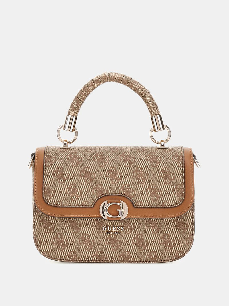 GUESS Orlina 4G Logo Mini Handbag – Brown #78
