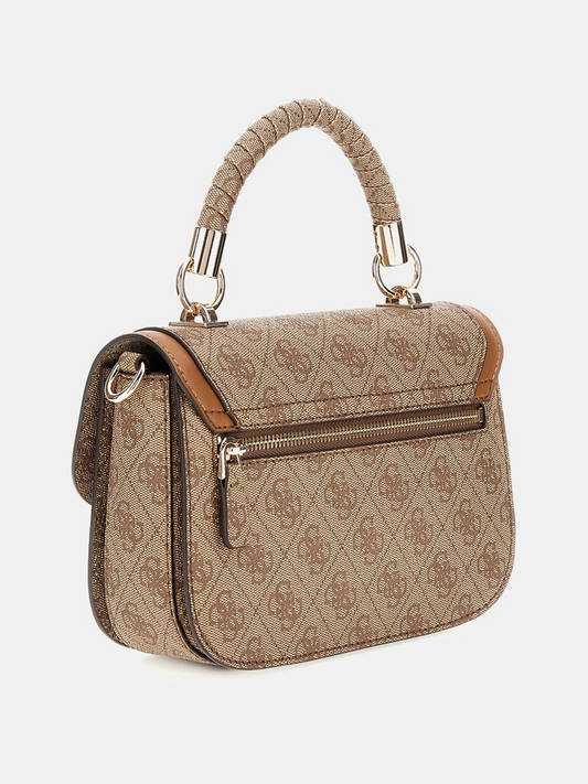 GUESS Orlina 4G Logo Mini Handbag – Brown