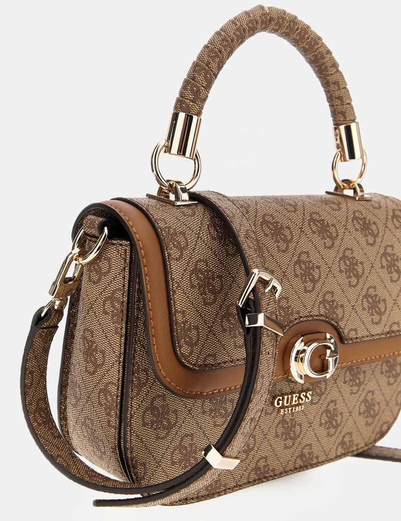 GUESS Orlina 4G Logo Mini Handbag – Brown #78