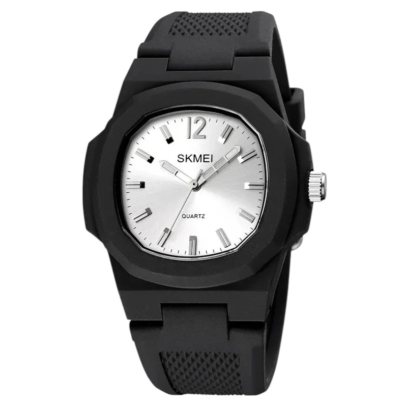 SKMEI Men’s Watch 1717 – Luxury Hexagon Design Quartz Watch with Silicone Strap (50M Waterproof)