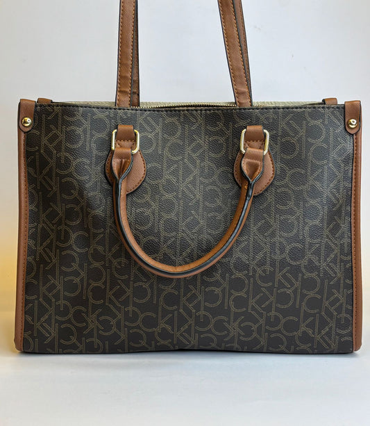 CK Brown Monogram Leather Bag For Women 60#