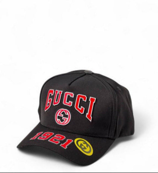 Gucci '1921' Embroidered Baseball Cap - Black