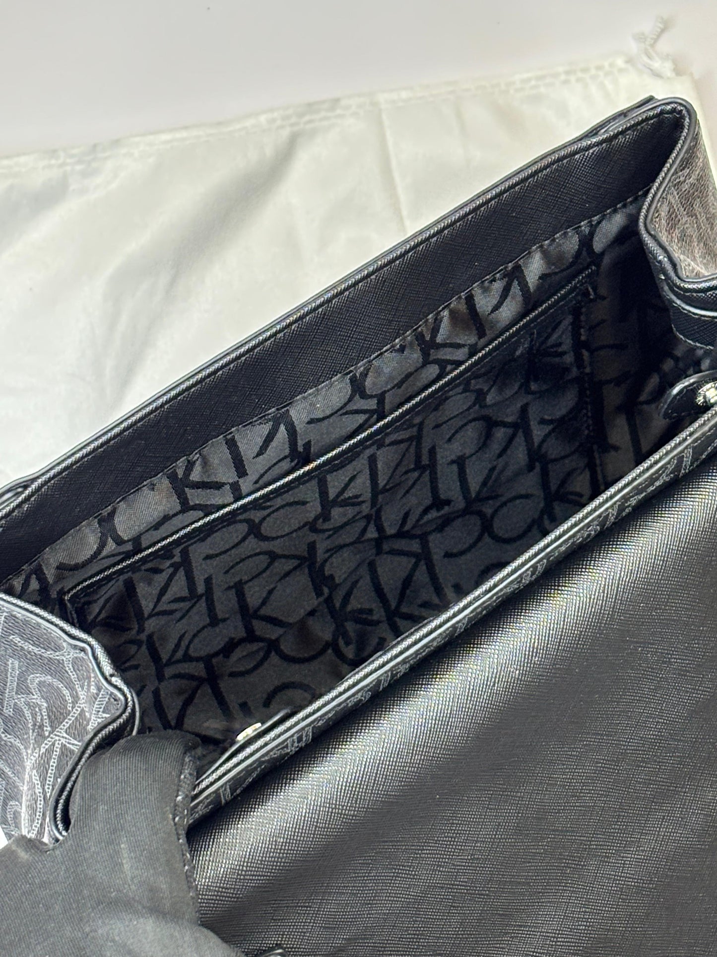 CK Black Monogram Leather Bag For Women 64#