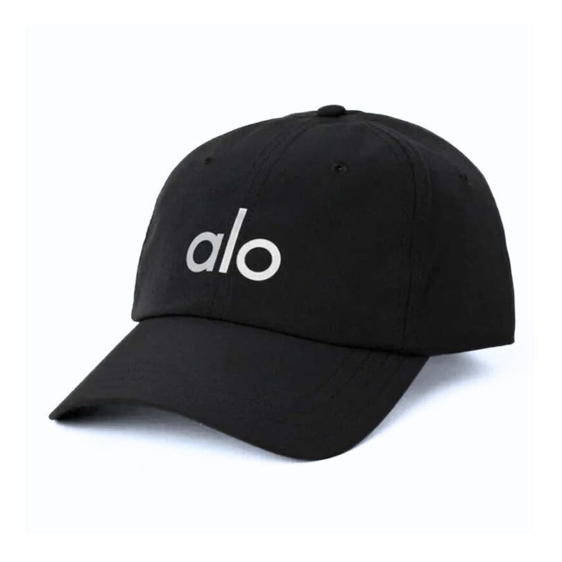 Alo Black Logo Baseball Cap For Unisex