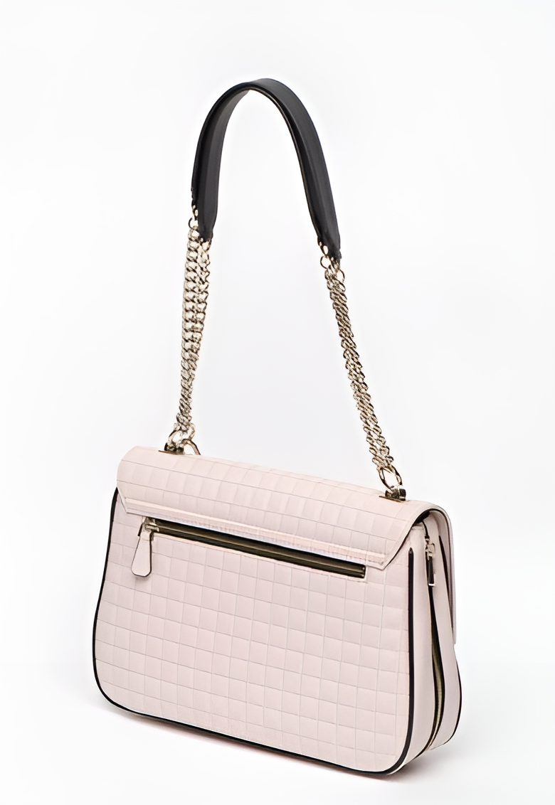 GU Light Pink Quilted Shoulder Bag For Women #123