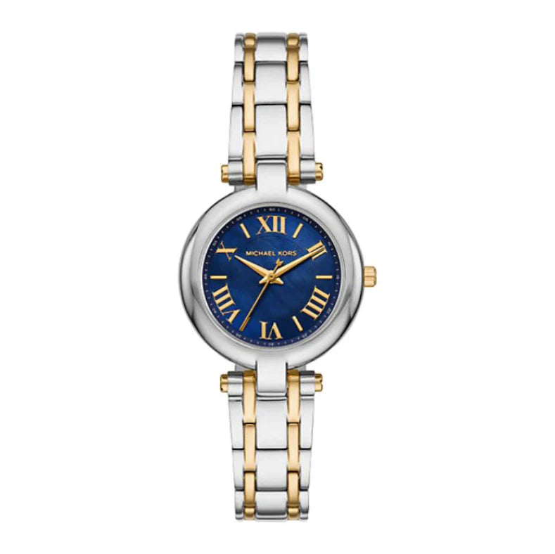 Michael Kors Laney Two-Tone Blue Dial Ladies Watch – MKO1085