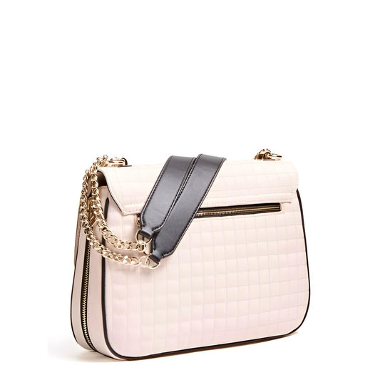 GU Light Pink Quilted Shoulder Bag For Women 81#