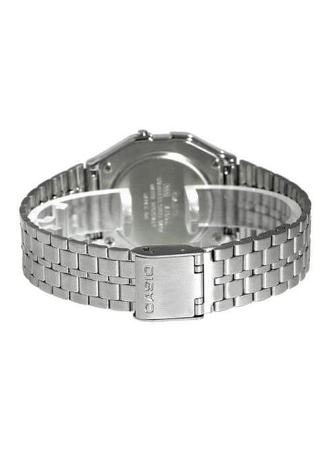 Casio Men’s Digital Watch A159WA-N1DF – Stainless Steel Silver Strap, Square Vintage Design, Quartz Movement
