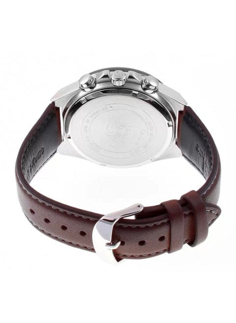 Casio Edifice Men’s Watch EFR-564BL – Black Dial Chronograph with Brown Leather Strap