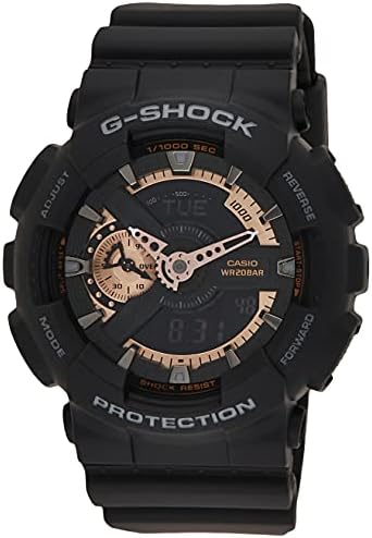 Casio G-Shock GA-110RG-1ADR Men’s Watch – Analog & Digital Black Dial, Resin Strap, 51mm Sport Design