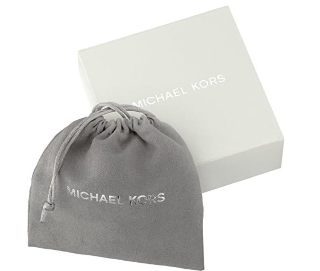 Michael Kors Women's Open Cuff Bracelet in Rose Gold – Geometric Design with Dark Grey Stone Accents#05