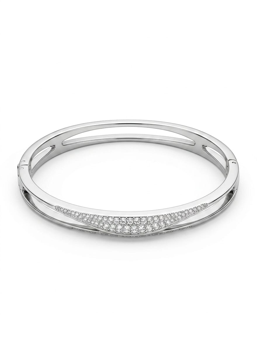 Michael Kors Women's Double Open Bangle Bracelet – Silver Tone#08