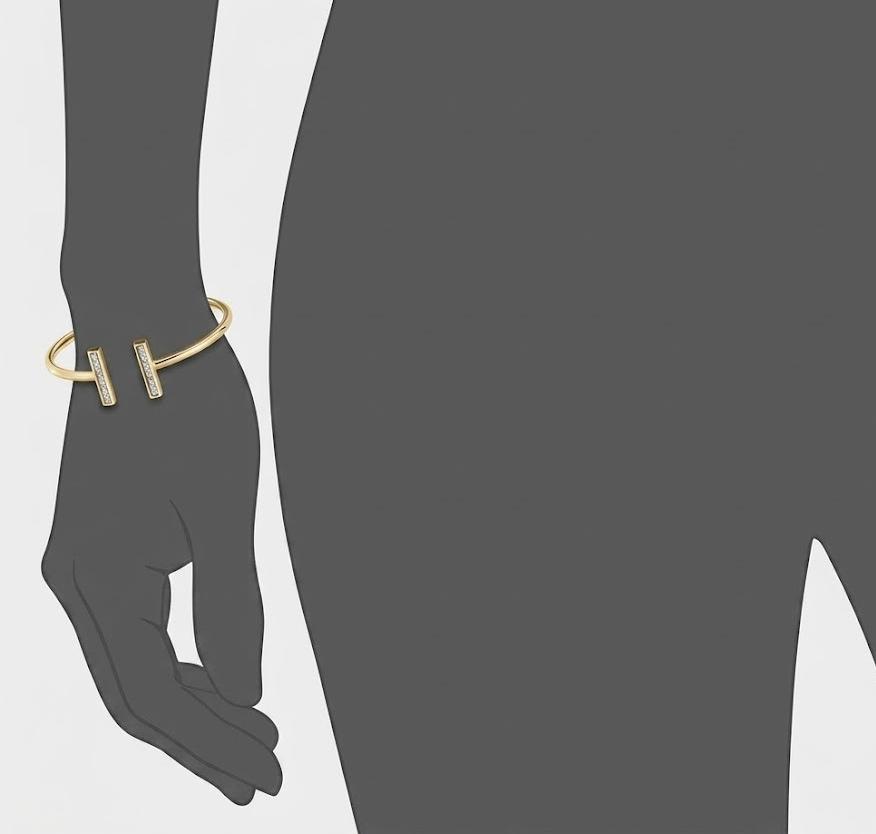 Michael Kors Open Cuff Bracelet for Women – Elegant Gold-Tone Modern Design#012