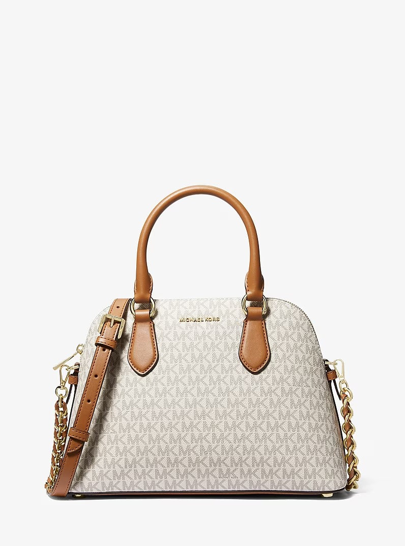 Michael Kors Veronica Medium Logo Dome Satchel – Structured Shoulder & Crossbody Bag#0047