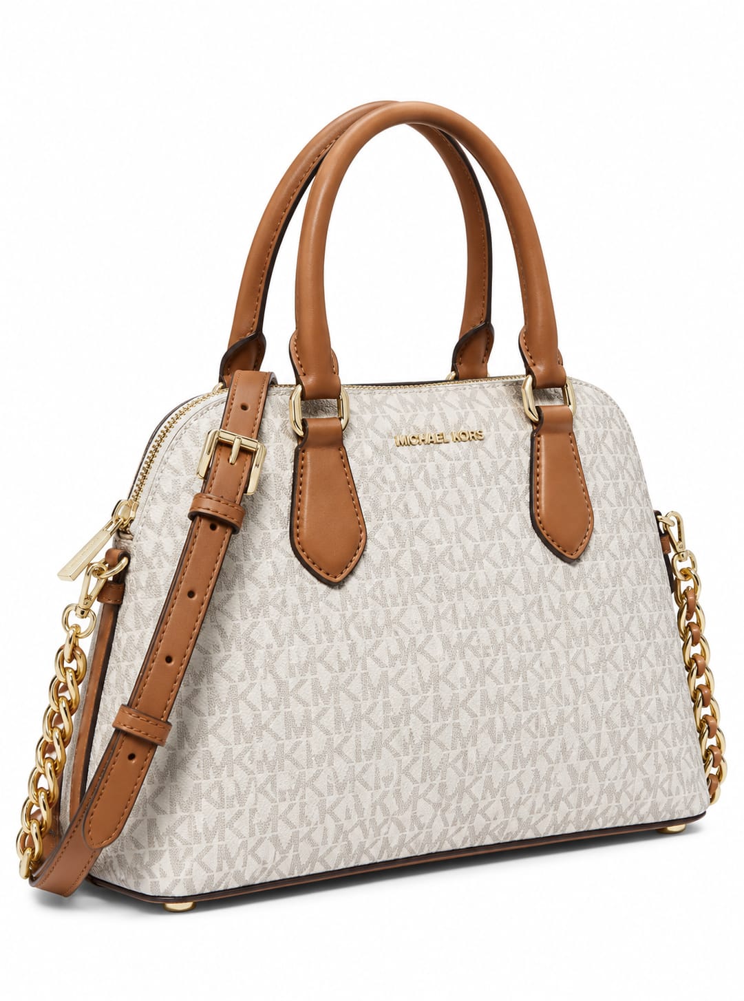 Michael Kors Veronica Medium Logo Dome Satchel – Structured Shoulder & Crossbody Bag#0047