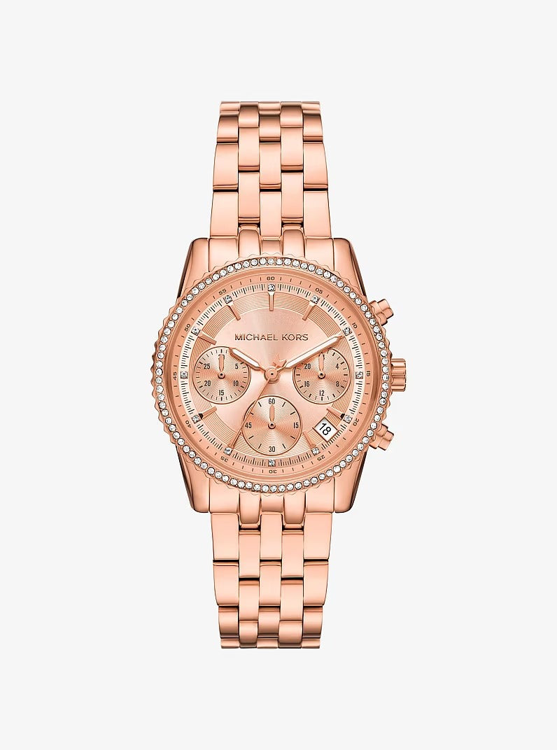 Michael Kors Ritz Ladies Chronograph Watch – MK7531 Rose Gold