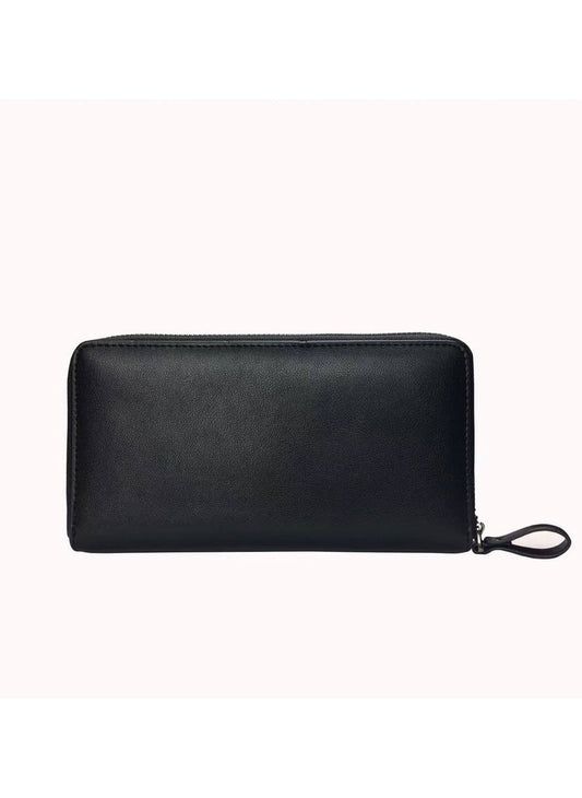 CK Long Black Leather Wallet For Unisex 76#
