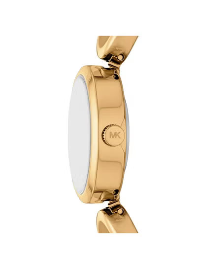 Michael Kors MK4957 Maude Gold Oval Women’s Watch – Elegant Quartz Stainless Steel Dress Watch