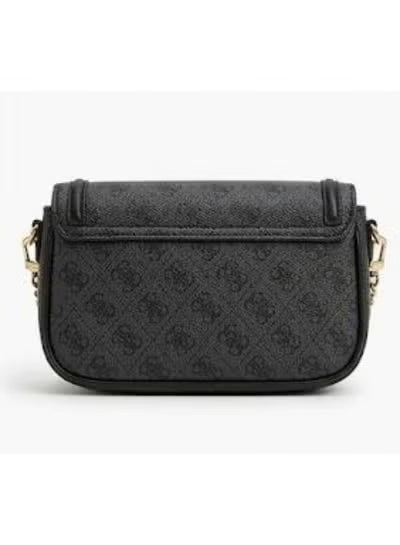 GUESS Black Logo Flap Crossbody Bag with Gold “G” Buckle – Elegant Everyday Shoulder Bag#198