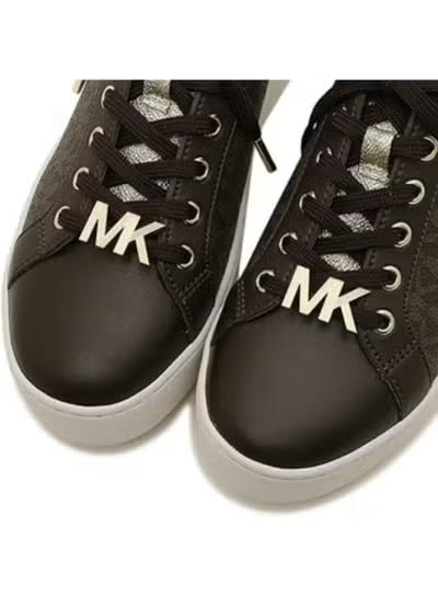 Michael Kors Women’s Poppy Brown Sneakers – Color-Block Logo, Size 11 MK-SHOES-022