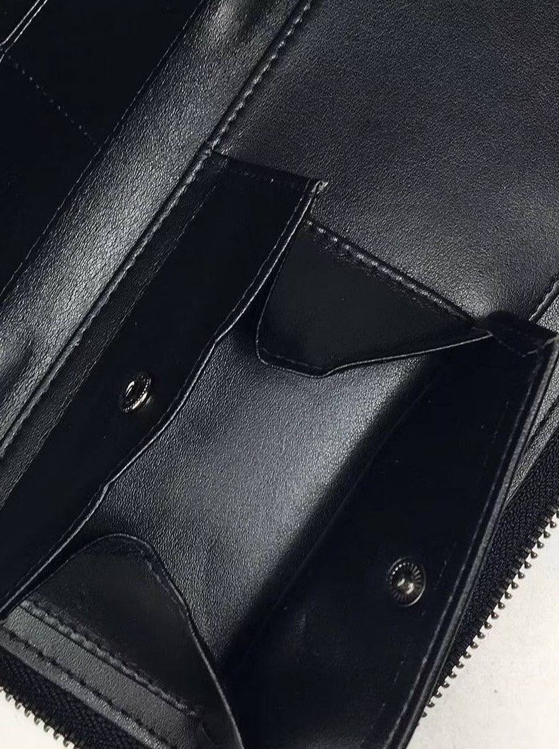 CK Long Black Leather Wallet For Unisex #8