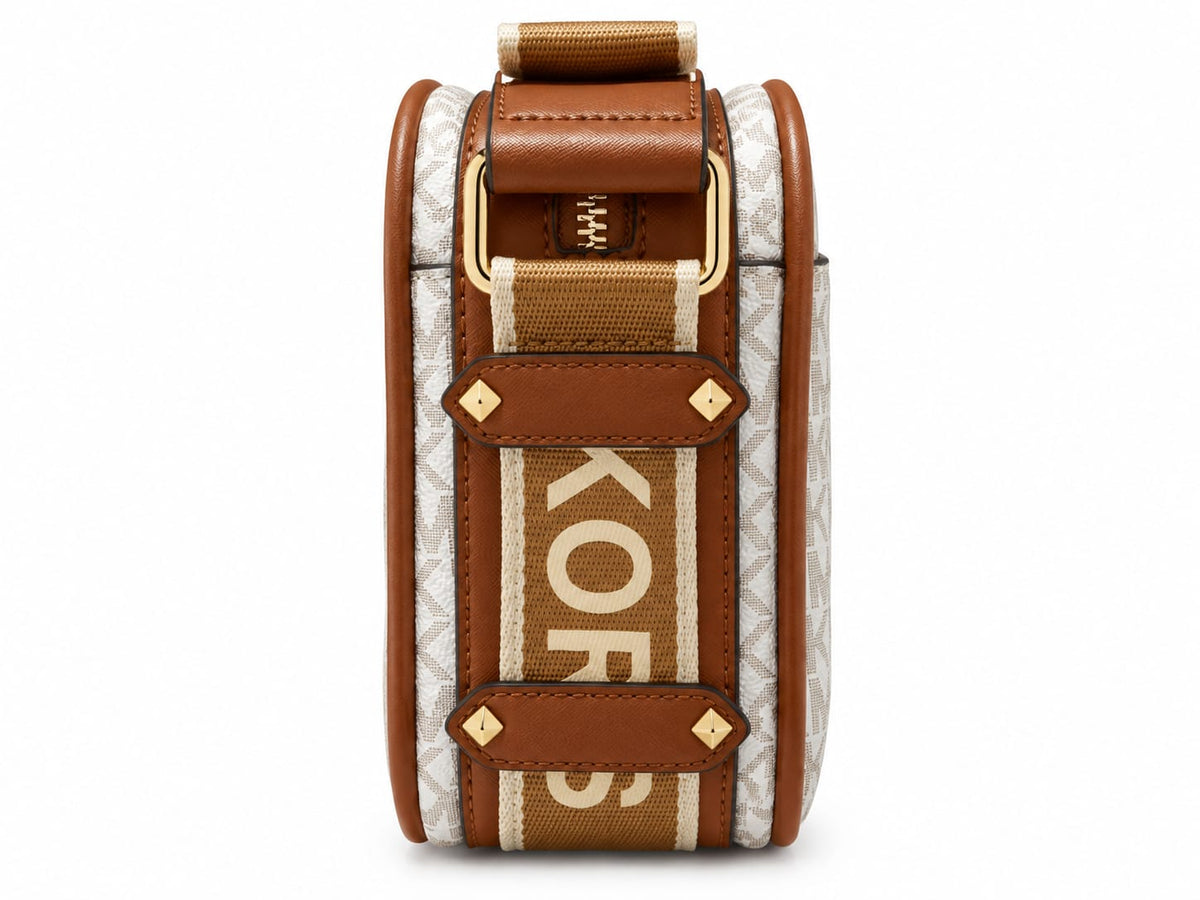 Michael Kors Women’s Signature Monogram Crossbody Bag – Brown & Beige#0016