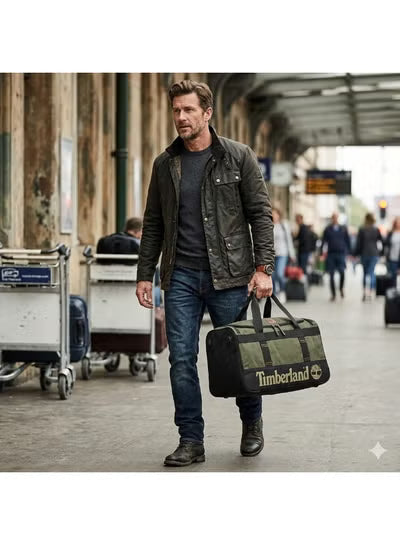 Timberland Men’s Duffel Bag – Grape Leaf Green Travel & Gym Holdall Bag#01