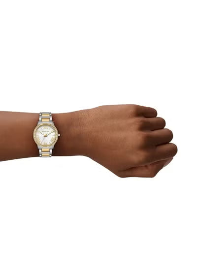 Michael Kors MK4910 Ladies Quartz Wristwatch – Mother of Pearl Dial Two-Tone