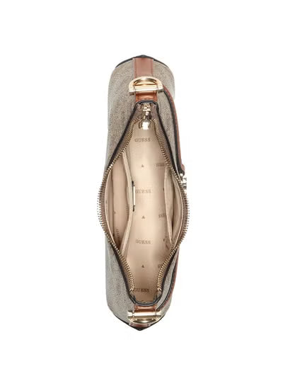 Guess Latte Logo Light Brown Women Crossbody Bag HWSG7993730 – Elegant Leather Monogram Bag#193