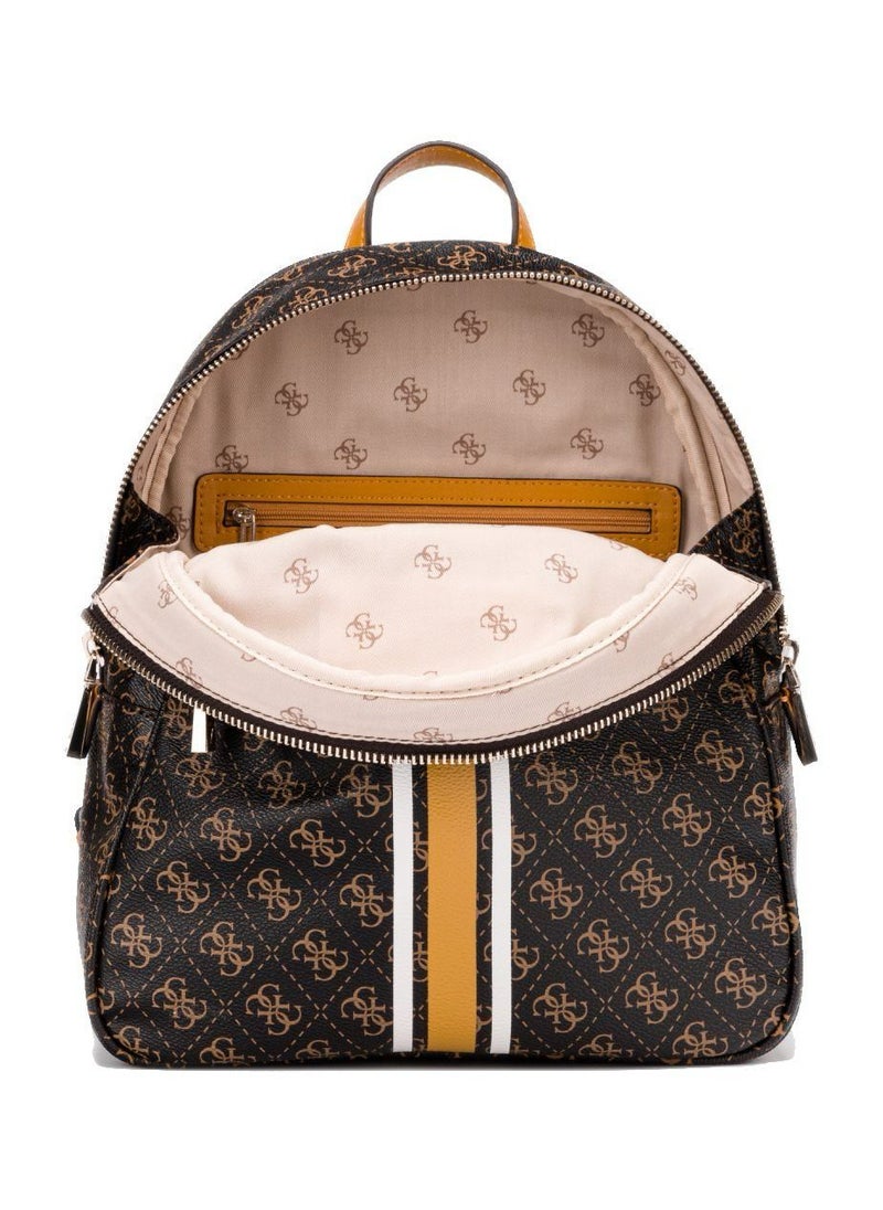 GU Brown Monogram Backpack For Women #133