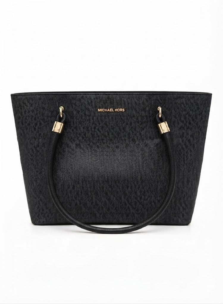 Michael Kors Signature Logo Large Tote Bag – Black#0052