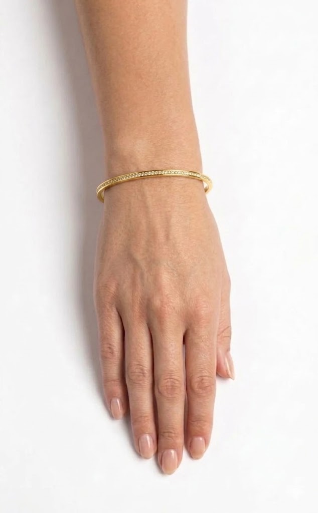 Women's Gold Stainless Steel Open Cuff Bracelet – Elegant Minimalist Design#020