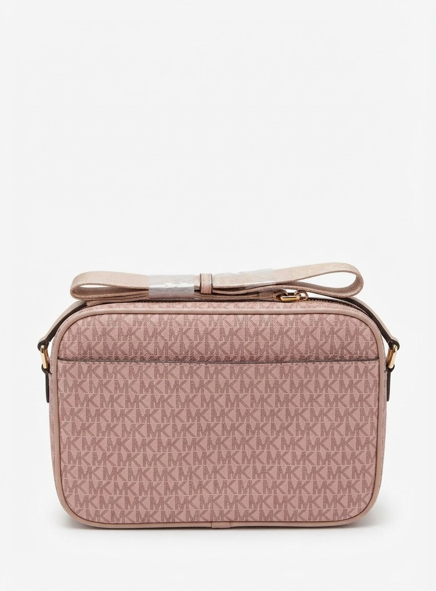 Michael Kors Women’s Signature Monogram Crossbody Bag – Pink#0082