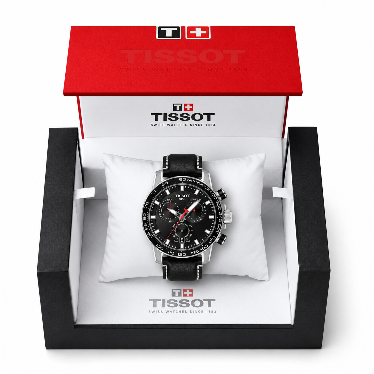 Tissot Supersport Chrono Men's Swiss Quartz Chronograph Watch T125.617.16.051.00 – 45.5 mm, Black