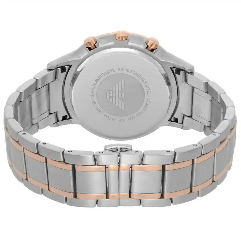 Emporio Armani Emporio Armani Renato Men’s Watch AR11077 – Gray Dial Two-Tone Stainless Steel