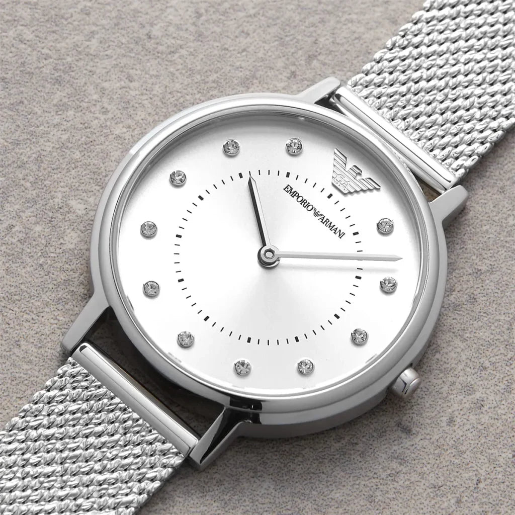Emporio Armani Kappa AR11128 Women’s Watch – Silver Dial Stainless Steel Ultra-Light Elegant Fashion Watch