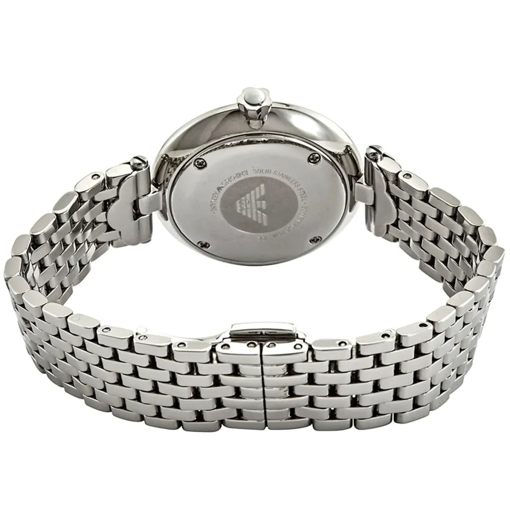 Emporio Armani Arianna AR11195 Women’s Watch – White Dial Stainless Steel Elegant Slim Fashion Watch