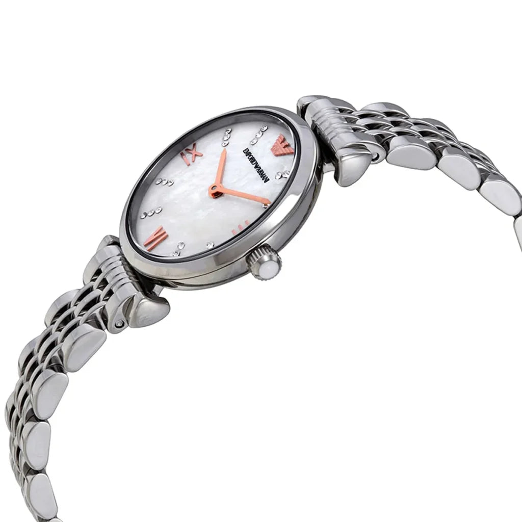 Emporio Armani Gianni T-Bar AR11204 Women’s Watch – White Dial Stainless Steel Elegant Fashion Watch
