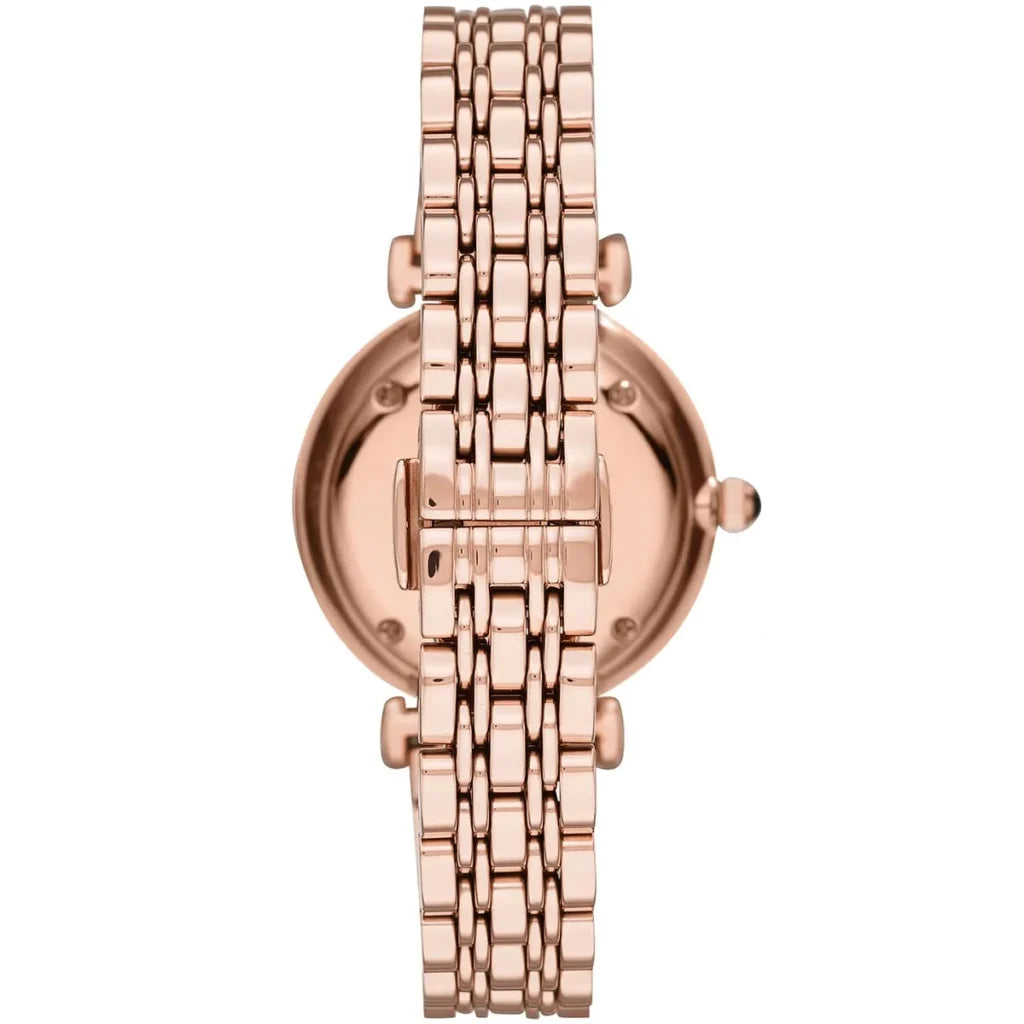 Emporio Armani Gianni T-Bar AR11206 Women’s Watch – Black Dial Rose Gold Stainless Steel Elegant Fashion Watch