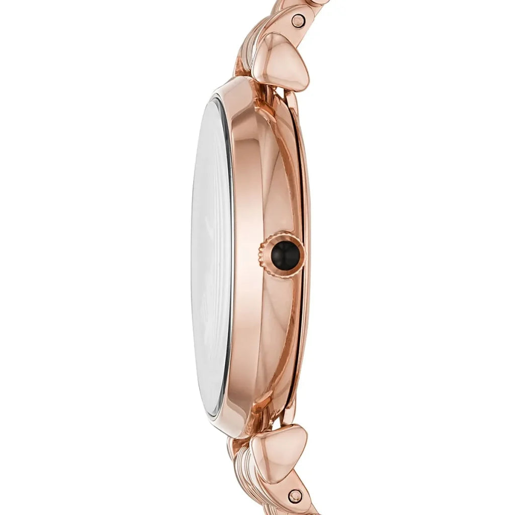 Emporio Armani Gianni T-Bar AR11206 Women’s Watch – Black Dial Rose Gold Stainless Steel Elegant Fashion Watch