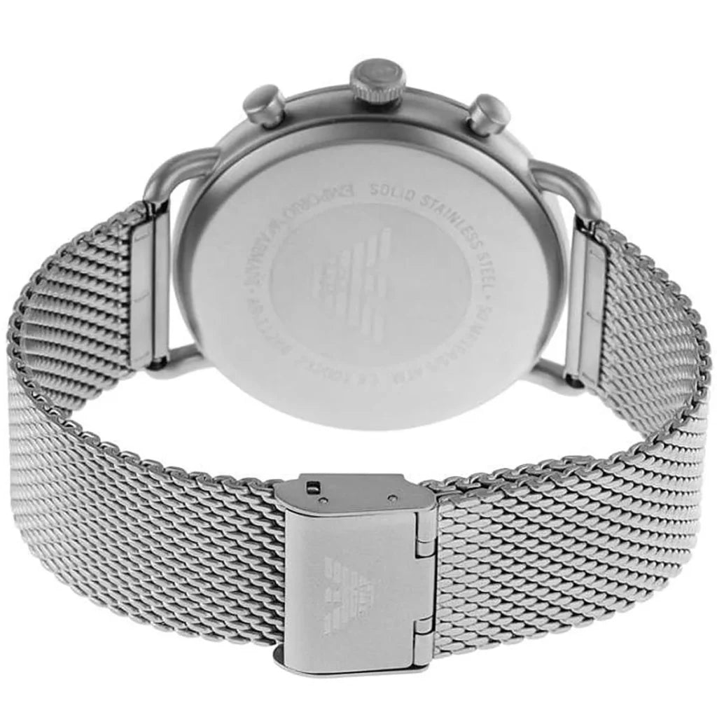 Emporio Armani Aviator AR11288 Men’s Watch – Silver Dial Stainless Steel Elegant Pilot Style Fashion Watch