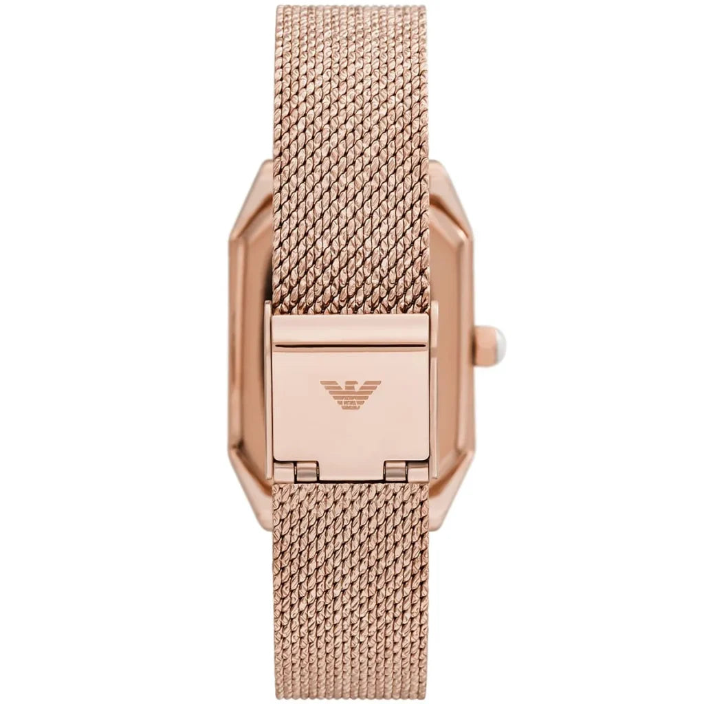 Emporio Armani Gioia AR11347 Women’s Watch – Rose Gold Square Stainless Steel Elegant Fashion Watch