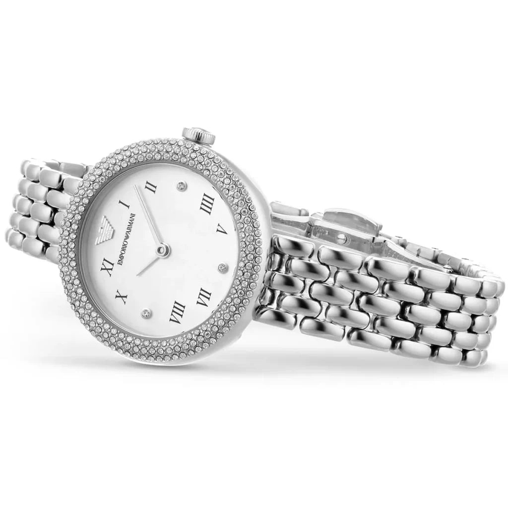 Emporio Armani Rosa AR11354 Women’s Watch – White Dial Stainless Steel Elegant Fashion Watch