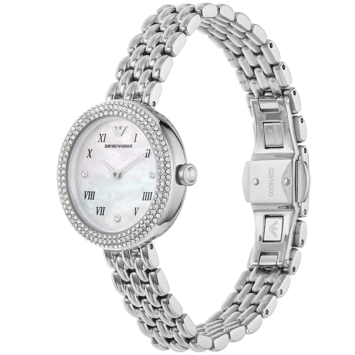 Emporio Armani Rosa AR11354 Women’s Watch – White Dial Stainless Steel Elegant Fashion Watch