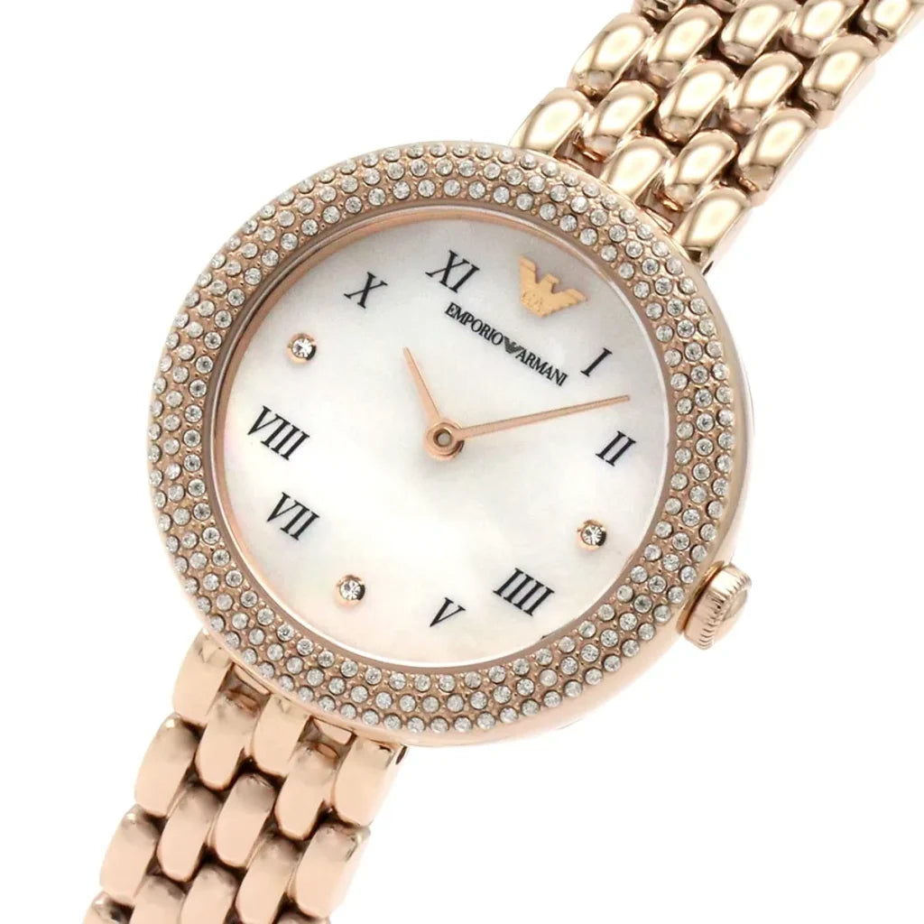 Emporio Armani Rosa AR11355 Women’s Watch – White Dial Rose Gold Stainless Steel Elegant Fashion Watch