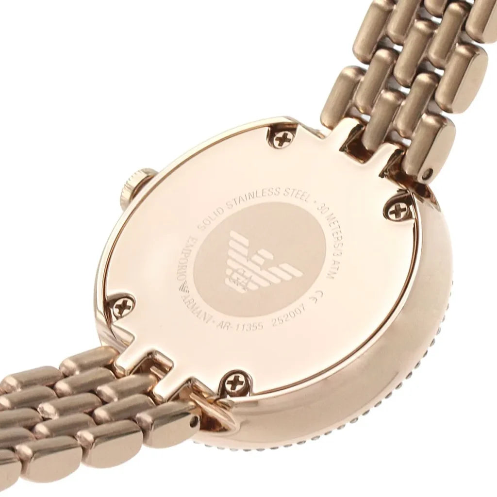Emporio Armani Rosa AR11355 Women’s Watch – White Dial Rose Gold Stainless Steel Elegant Fashion Watch