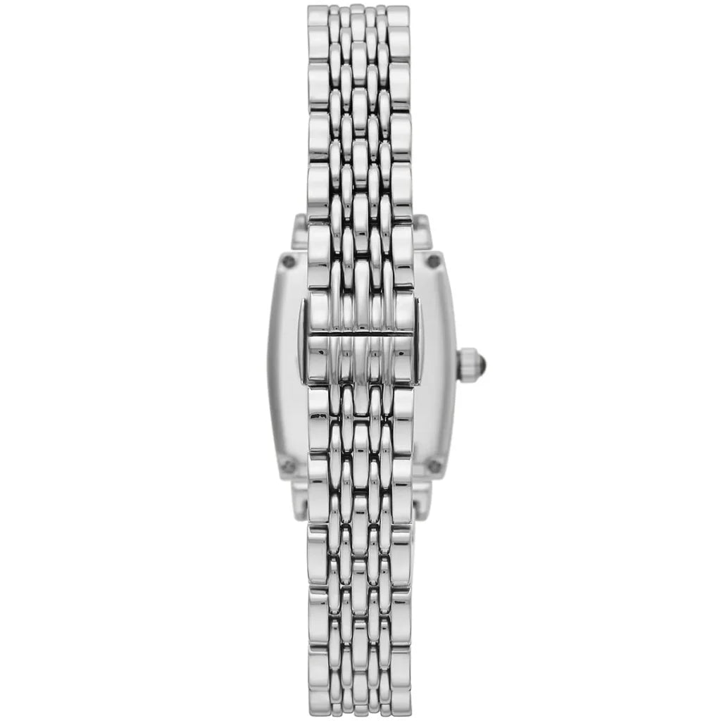 Emporio Armani Gianni T-Bar AR11405 Women’s Watch – White Dial Square Stainless Steel Elegant Fashion Watch