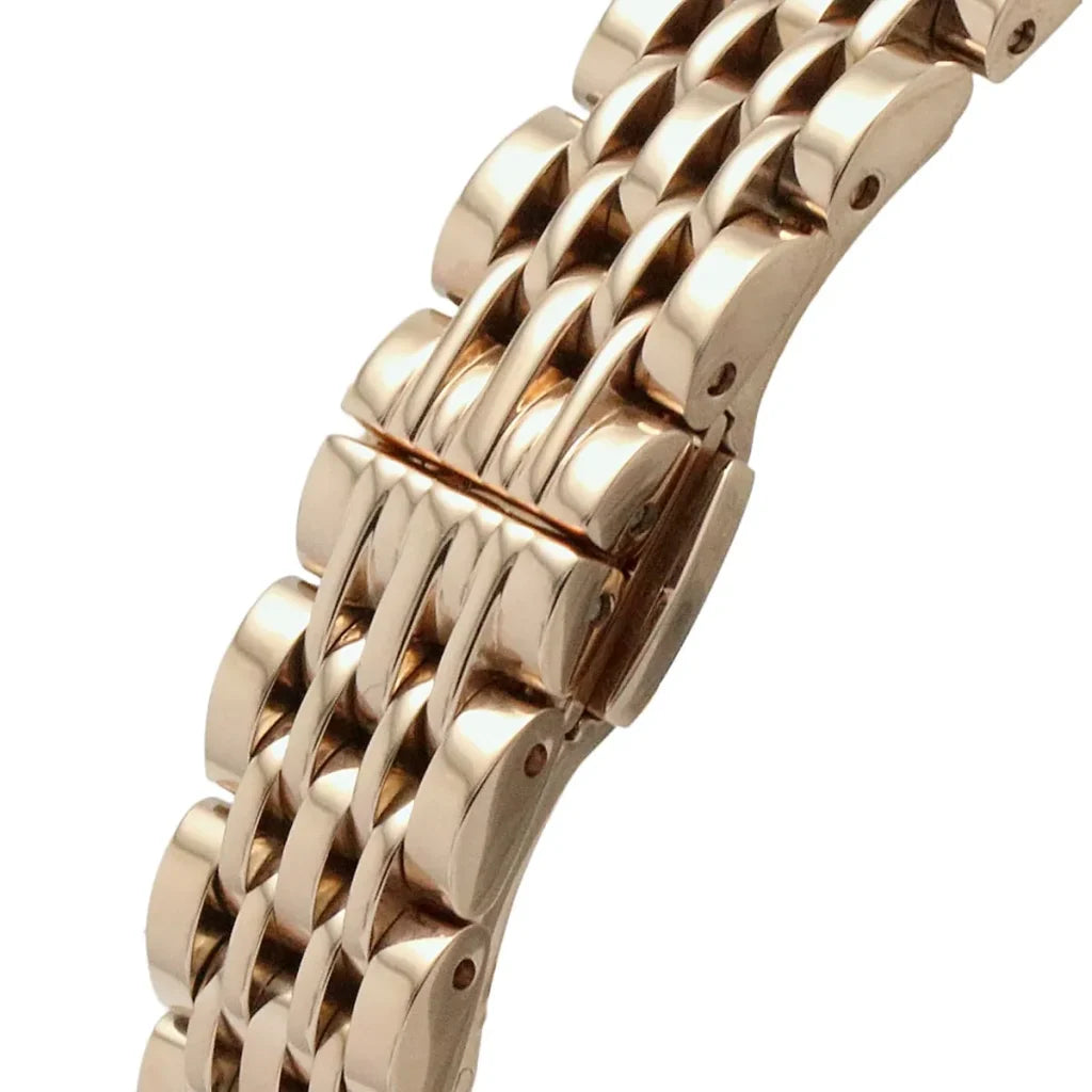 Emporio Armani Gianni T-Bar AR11406 Women’s Watch – Square Silver Dial Rose Gold Stainless Steel Elegant Fashion Watch